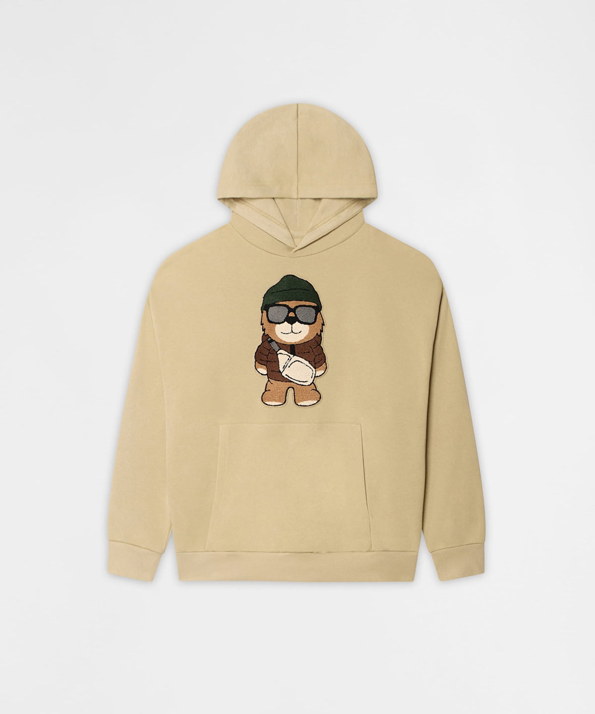 Reason Clothing Exclusive Outwear Bear Chenille Hoodie - Khaki