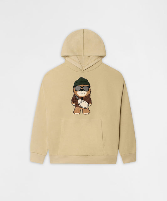 Reason Clothing Exclusive Outwear Bear Chenille Hoodie - Khaki