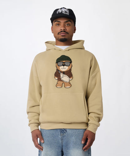 Reason Clothing Exclusive Outwear Bear Chenille Hoodie - Khaki