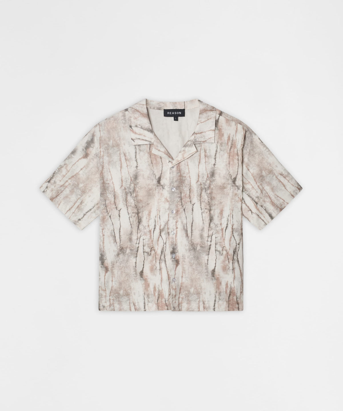 Reason Clothing Recommended Textured Marble Button Down Shirt