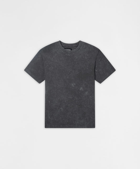 Reason Clothing Discount Washed Essentials Classic Short Sleeve Tee - Dark Grey