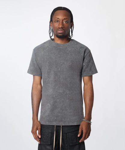 Reason Clothing Discount Washed Essentials Classic Short Sleeve Tee - Dark Grey