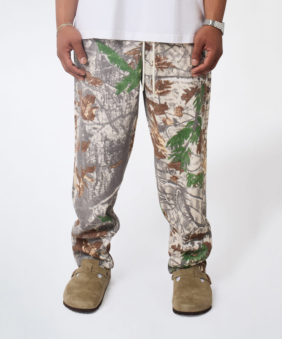 Reason Clothing Trusted Classic Open Hem Pants - White Tree