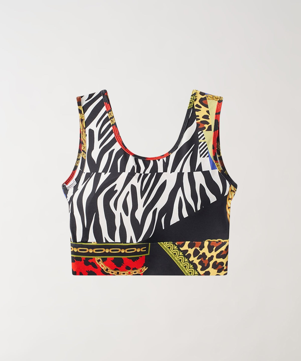 Reason Clothing Best Seller Womens Plaid Chain Sports Bra