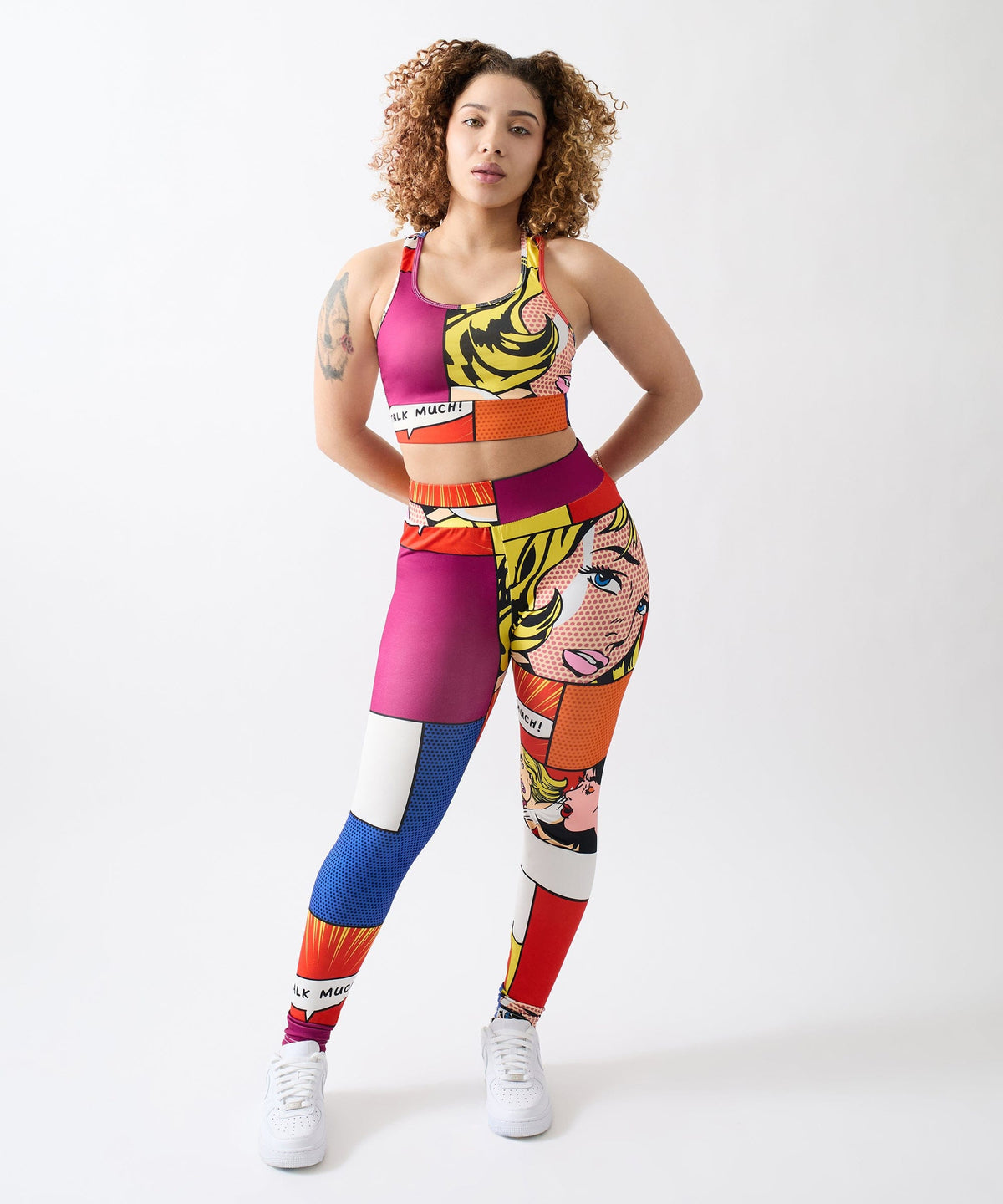 Reason Clothing Quality Womens Pop Art Sports Bra