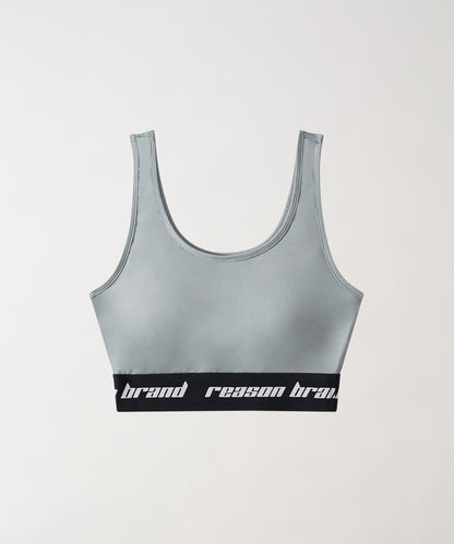 Reason Clothing Popular Cara Women's Sports Bra - Grey