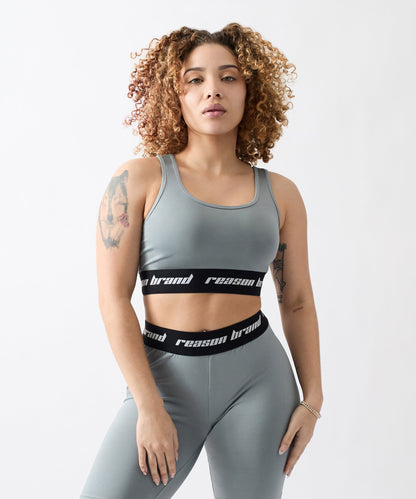 Reason Clothing Popular Cara Women's Sports Bra - Grey