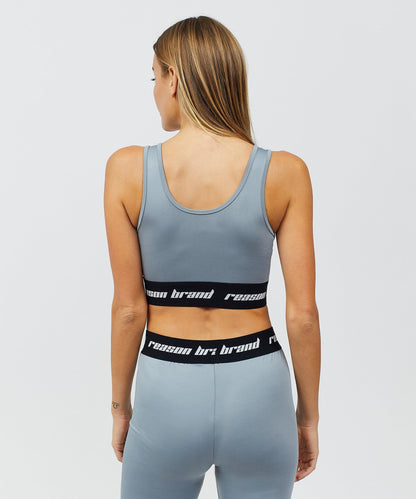 Reason Clothing Popular Cara Women's Sports Bra - Grey