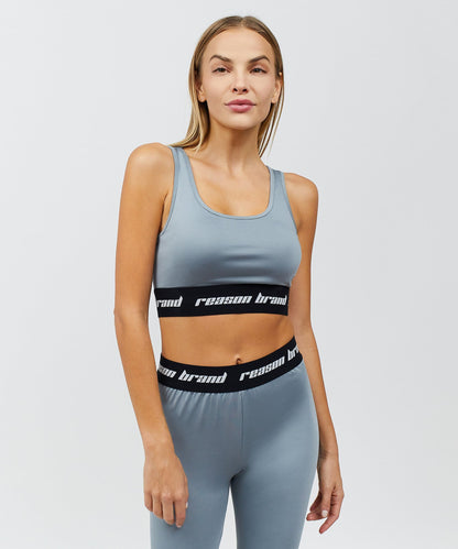 Reason Clothing Popular Cara Women's Sports Bra - Grey