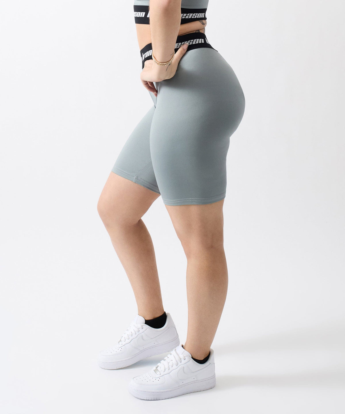 Reason Clothing Signature Cara Women's Biker Shorts - Grey
