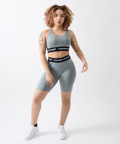 Reason Clothing Signature Cara Women's Biker Shorts - Grey