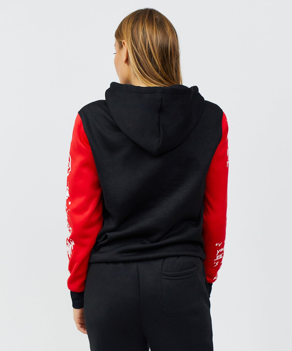 Reason Clothing Top Pick Princeton Women's Graphic Pull-Over Long Sleeve Hoodie - Black