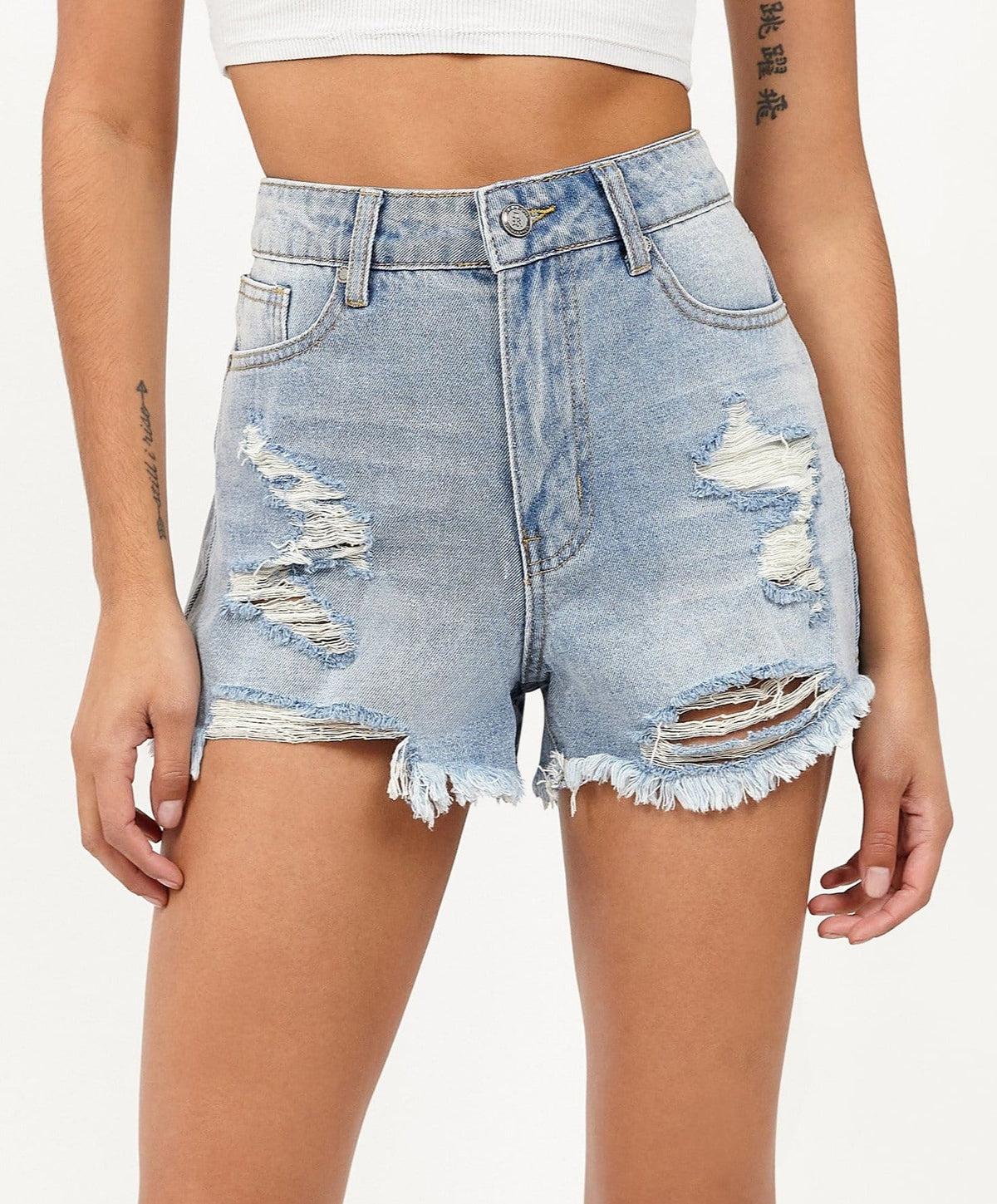 Reason Clothing Smart Buy Womens Ella Denim Shorts