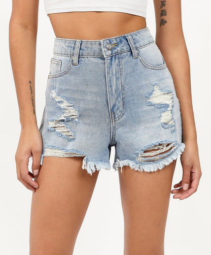 Reason Clothing Smart Buy Womens Ella Denim Shorts