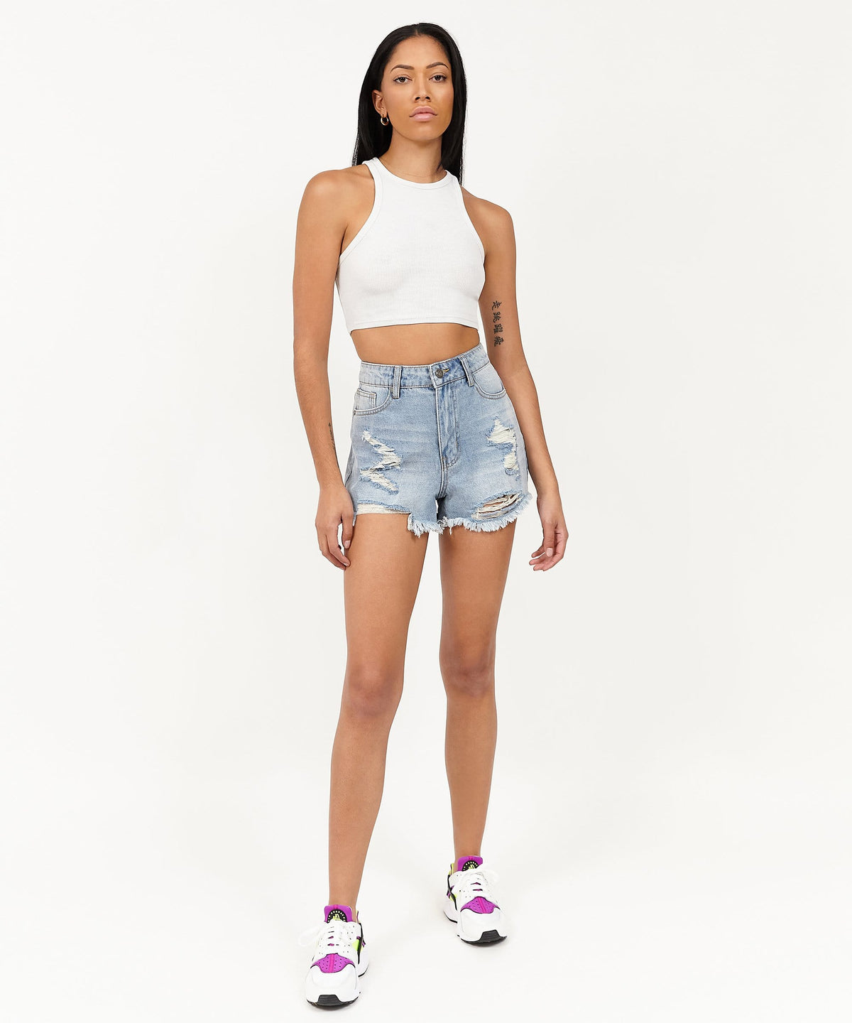 Reason Clothing Smart Buy Womens Ella Denim Shorts