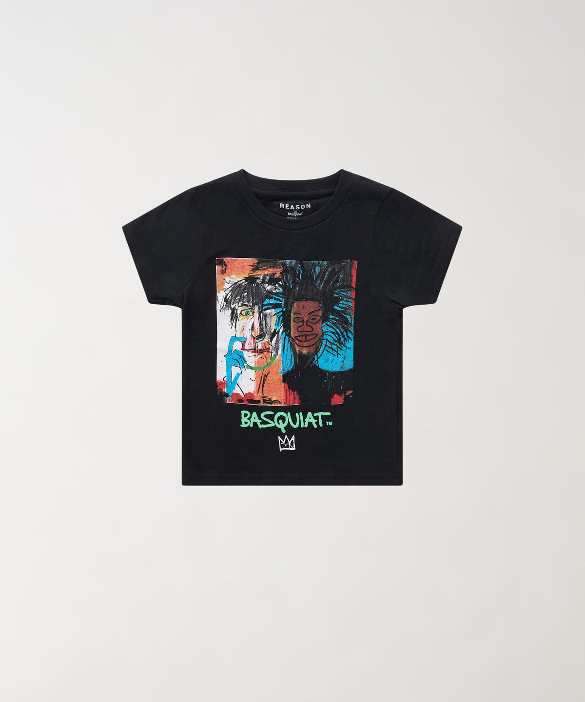 Reason Clothing Featured Basquiat Warhol Kid's Graphic Short Sleeve Tee - Black