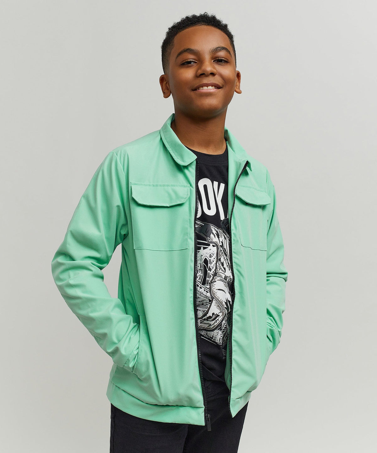 Reason Clothing Everyday Scout Kid's Utility Jacket - Sage