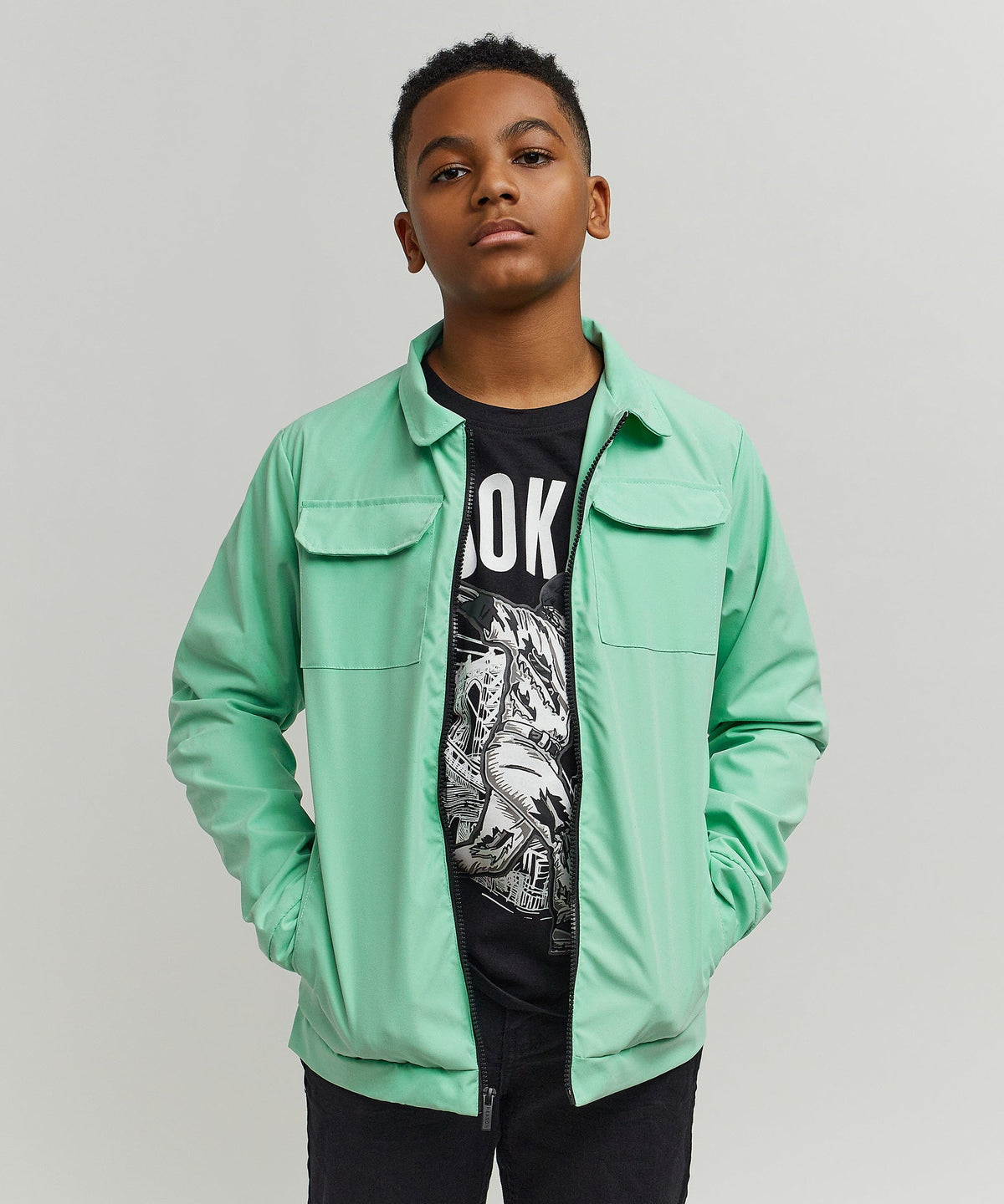 Reason Clothing Everyday Scout Kid's Utility Jacket - Sage