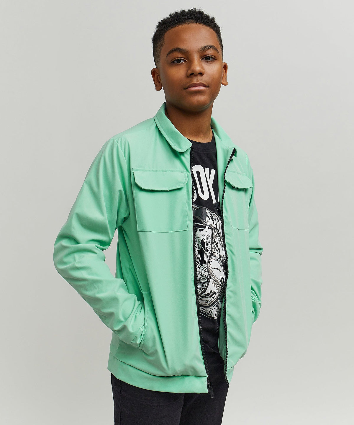 Reason Clothing Everyday Scout Kid's Utility Jacket - Sage