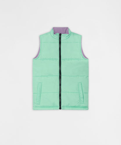 Reason Clothing Trusted Fresh Start Kid's Reversible Puffer Vest - Sage