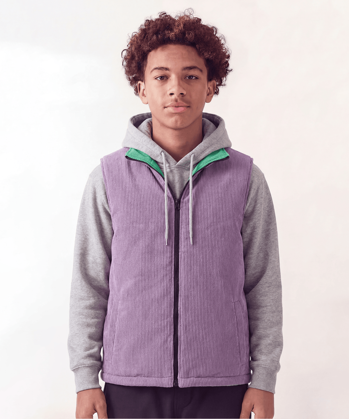 Reason Clothing Trusted Fresh Start Kid's Reversible Puffer Vest - Sage