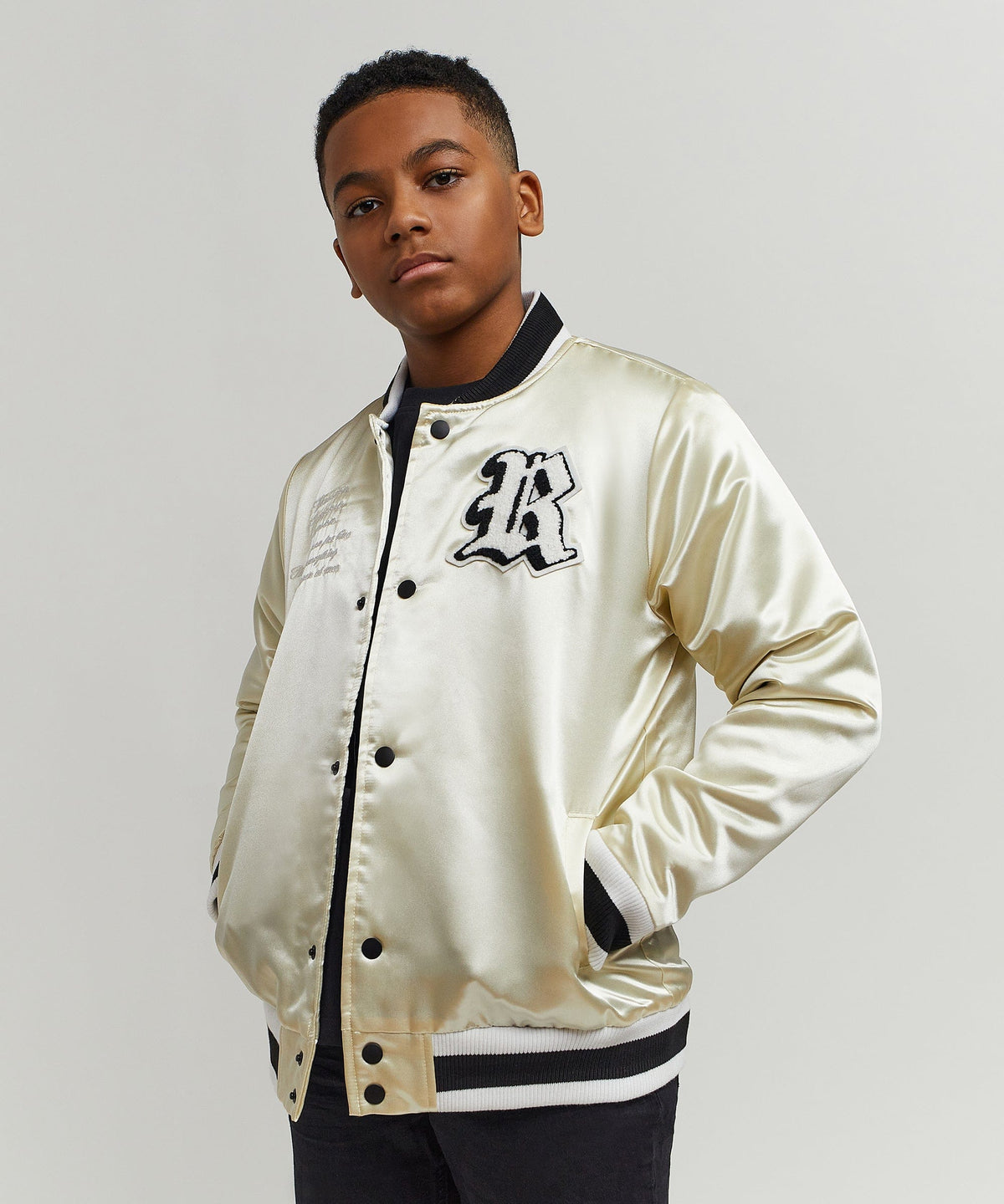 Reason Clothing Featured Kids Ply Hard Satin Jacket
