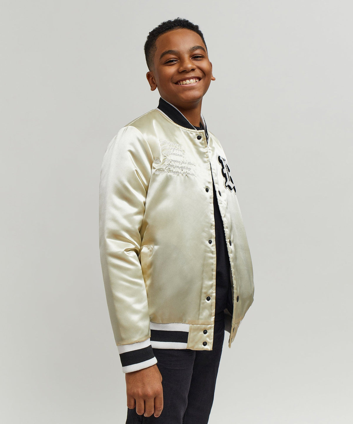 Reason Clothing Featured Kids Ply Hard Satin Jacket