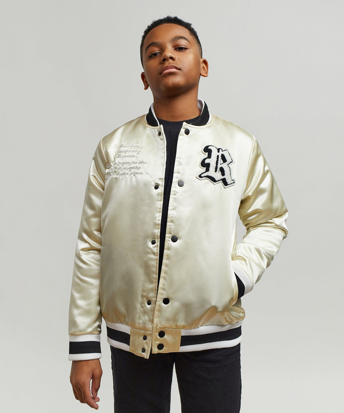 Reason Clothing Featured Kids Ply Hard Satin Jacket