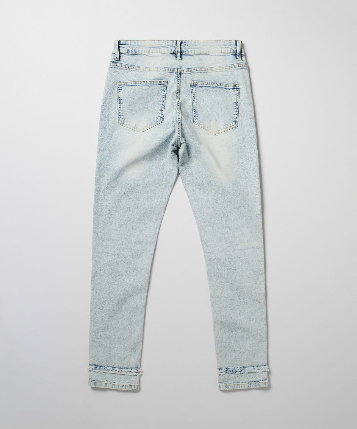 Reason Clothing Signature Crisscross Kids Distressed Skinny Jeans - Light Blue
