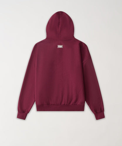 Reason Clothing Trending Essential Boxy Fit Zip Up Hoodie - Mauve