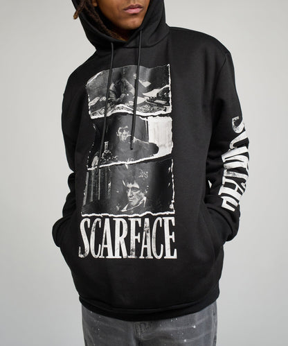 Reason Clothing Smart Buy Scarface Montage Graphic Hoodie - Black