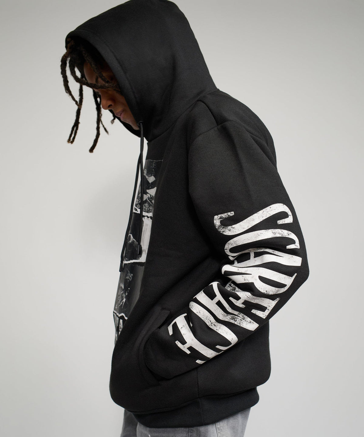 Reason Clothing Smart Buy Scarface Montage Graphic Hoodie - Black