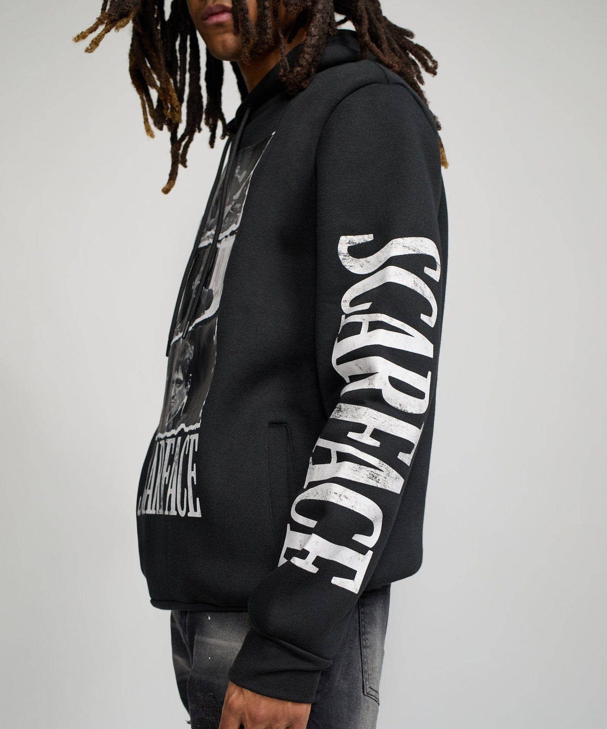 Reason Clothing Smart Buy Scarface Montage Graphic Hoodie - Black