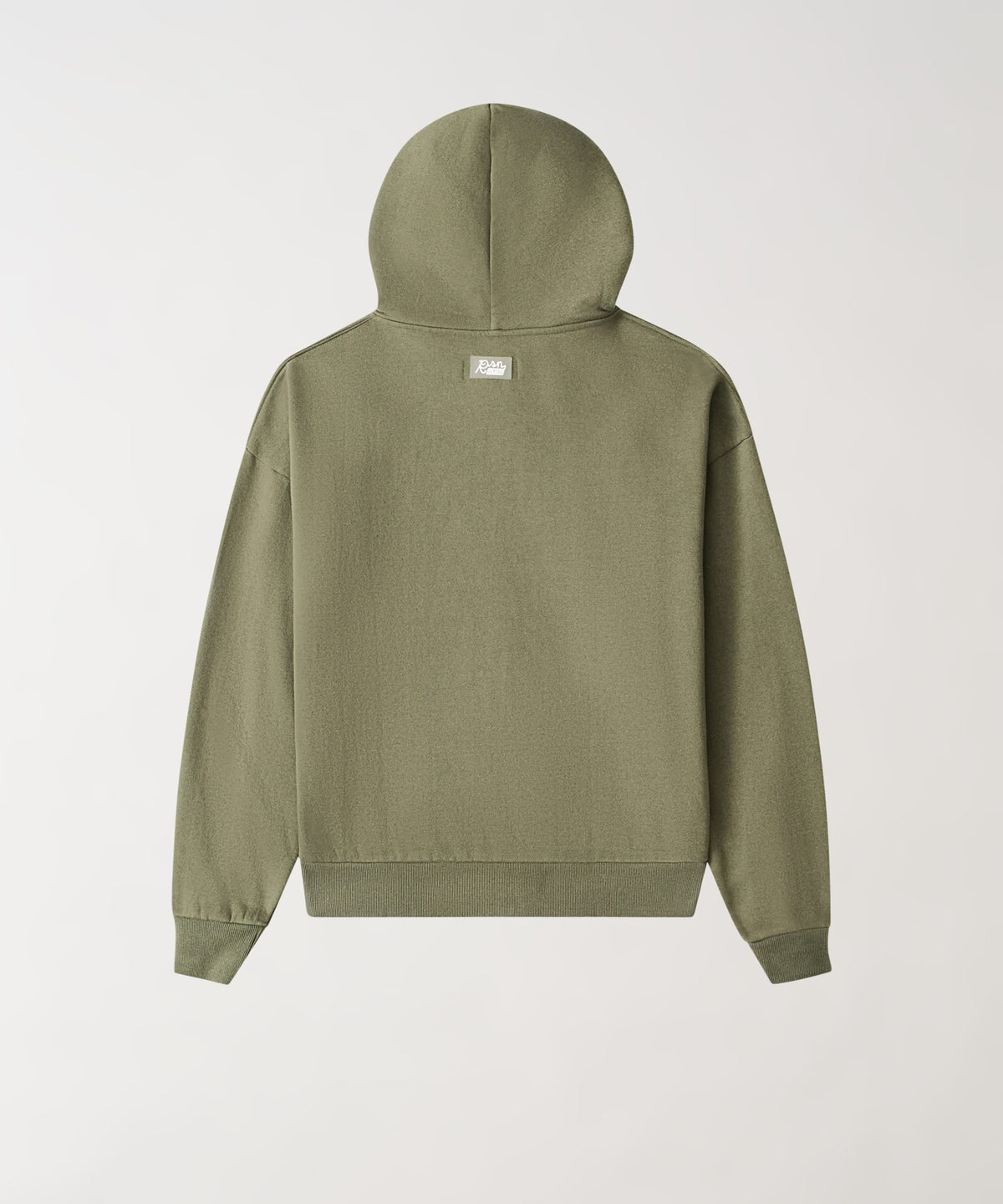 Reason Clothing Exclusive Essential Boxy Fit Zip Up Hoodie - Olive Green