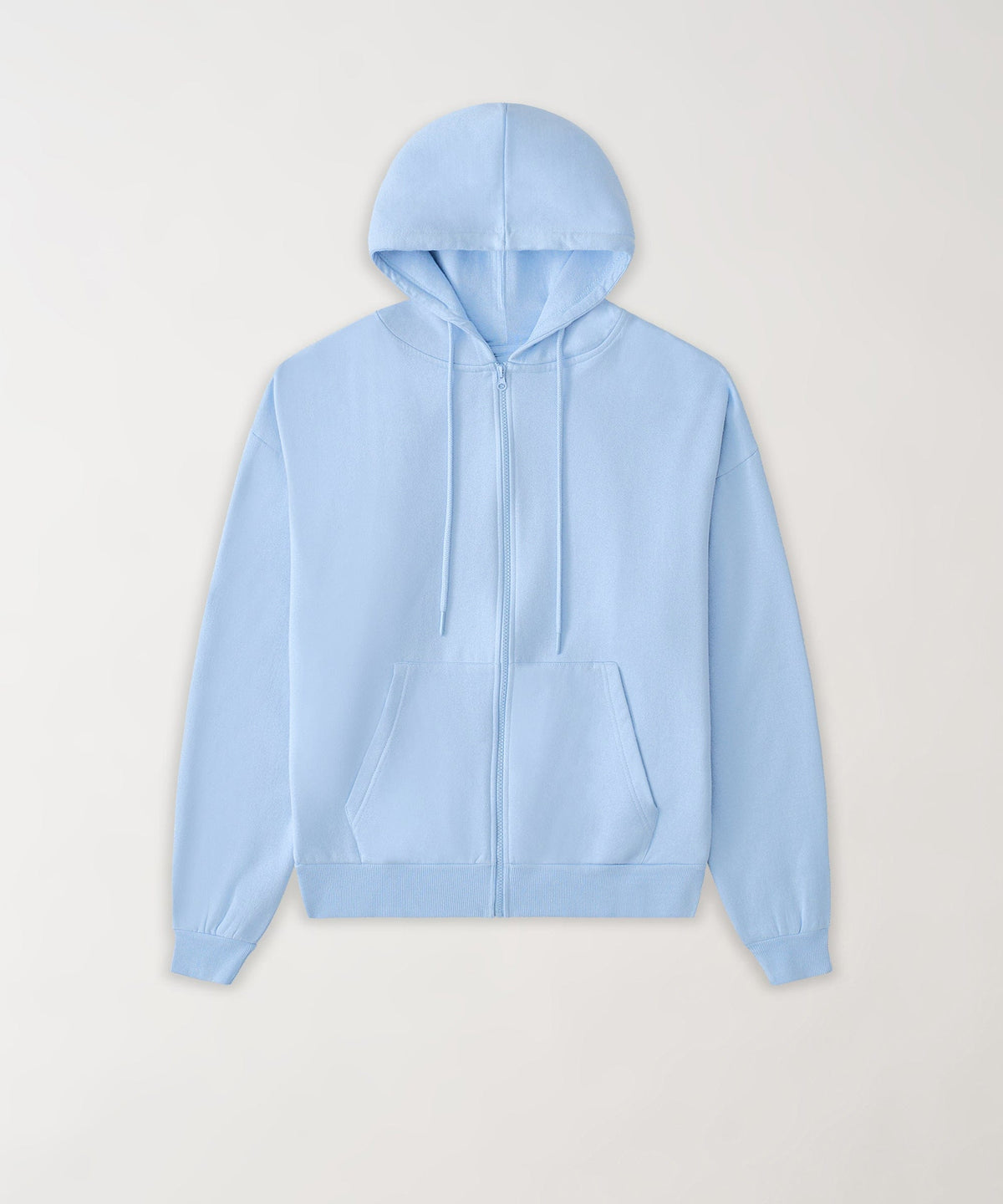 Reason Clothing Special Offer Essential Boxy Fit Zip Up Hoodie - Blue