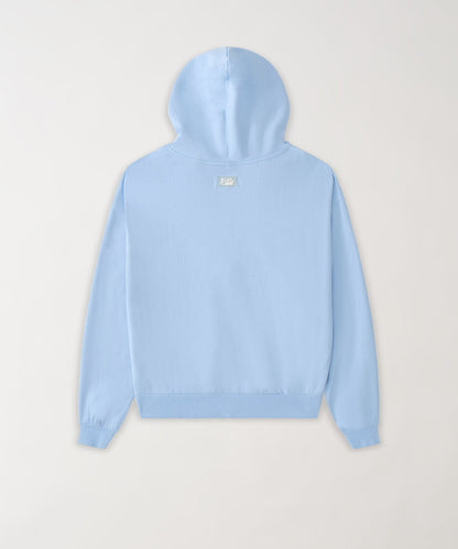 Reason Clothing Special Offer Essential Boxy Fit Zip Up Hoodie - Blue