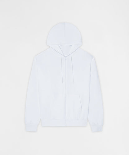 Reason Clothing Best Price Essential Boxy Fit Zip Up Hoodie - White