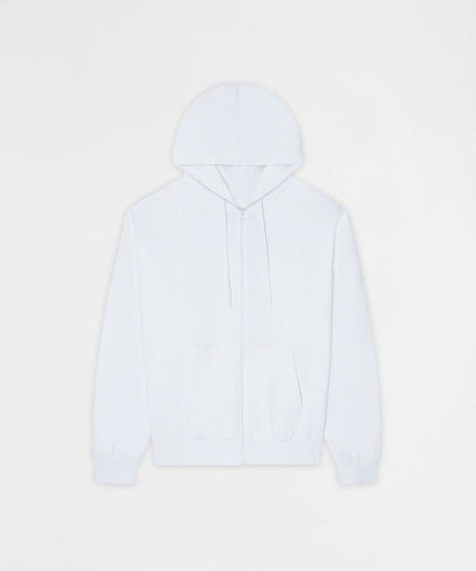 Reason Clothing Best Price Essential Boxy Fit Zip Up Hoodie - White