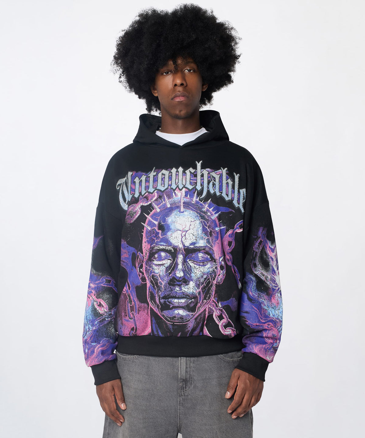 Reason Clothing Customer Favorite Untouchable Chenille Hoodie - Black