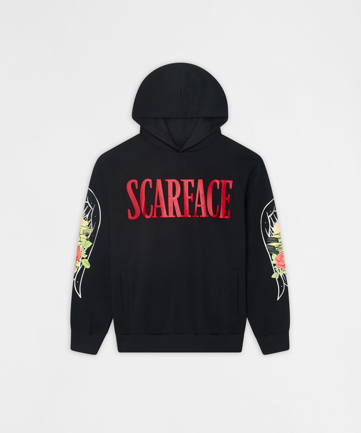 Reason Clothing Premium Scarface Roses Hoodie - Black