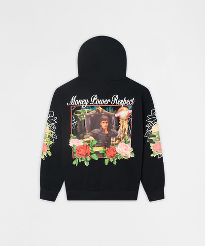 Reason Clothing Premium Scarface Roses Hoodie - Black