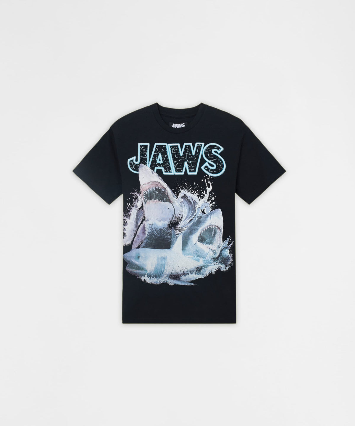 Reason Clothing Hot Sale Jaws Shark Attack Short Sleeve Tee - Black
