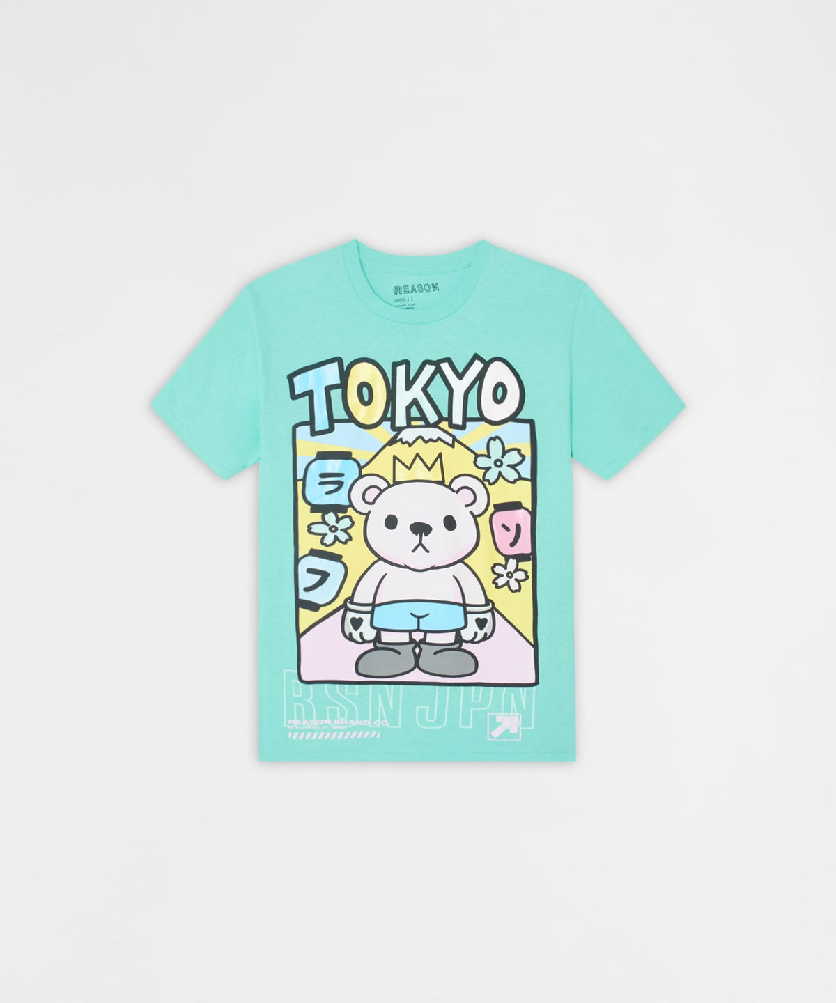 Reason Clothing Hot Sale Neo Tokyo Bear Graphic Tee - Blue