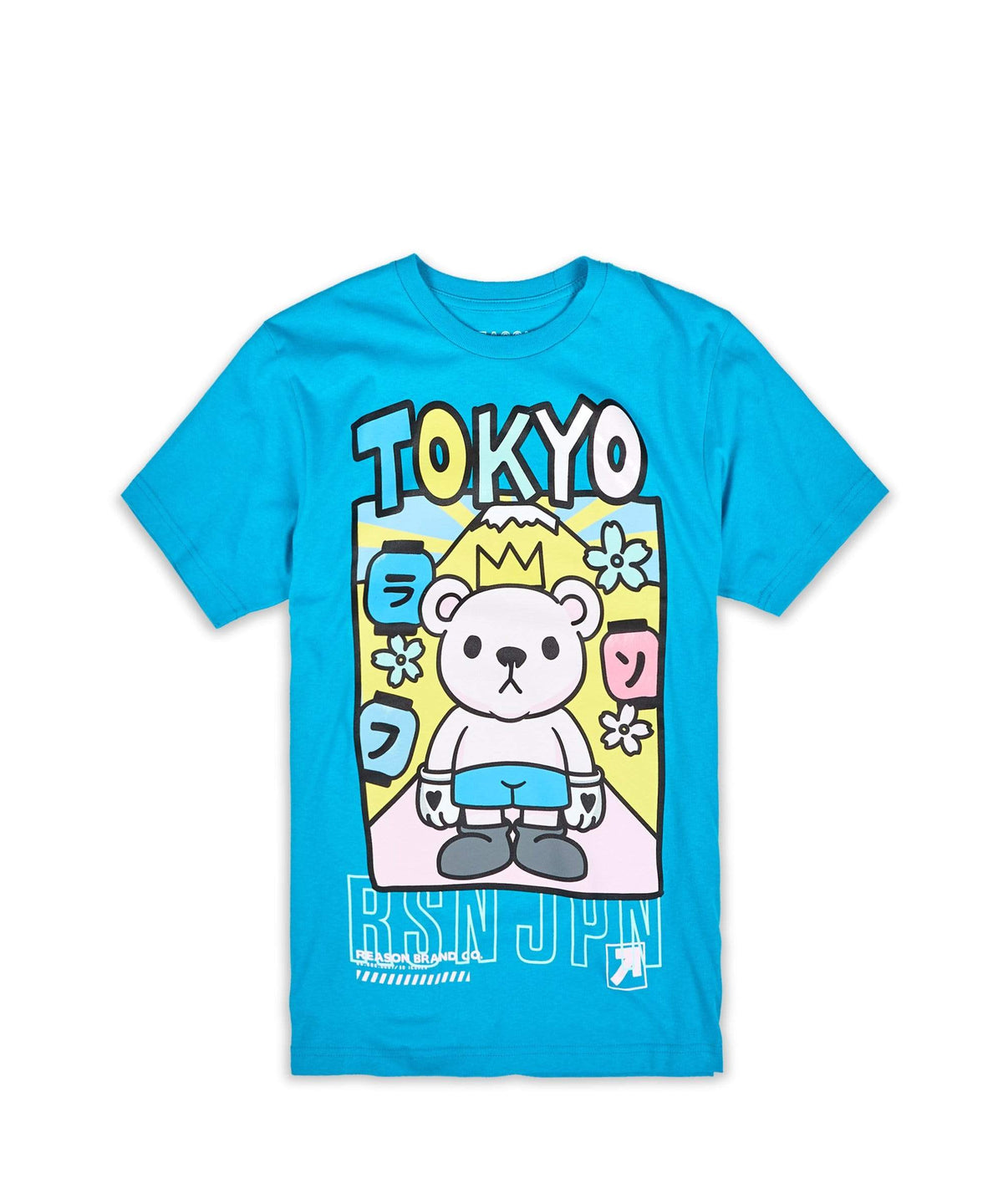 Reason Clothing Hot Sale Neo Tokyo Bear Graphic Tee - Blue