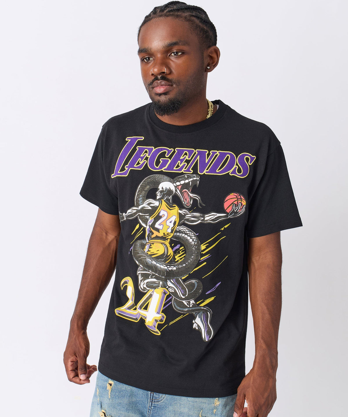 Reason Clothing Premium Legends Graphic Short Sleeve Tee - Black