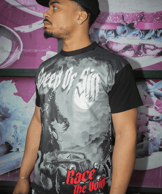 Reason Clothing Popular Speed Of Sin Graphic Short Sleeve Tee - Black