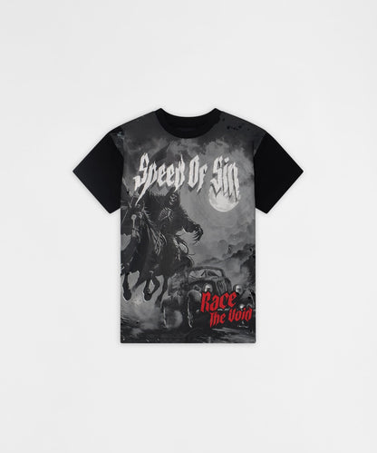 Reason Clothing Popular Speed Of Sin Graphic Short Sleeve Tee - Black