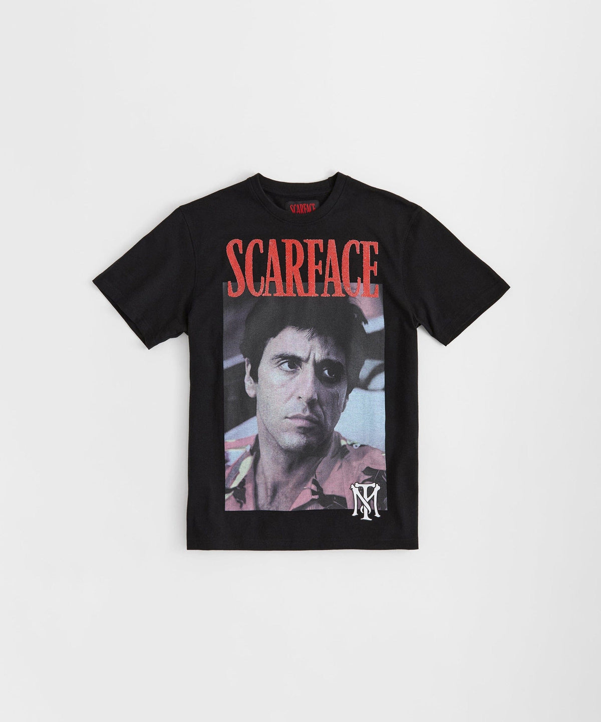 Reason Clothing Exclusive Scarface Glitter Sugar Print Short Sleeve Tee - Black