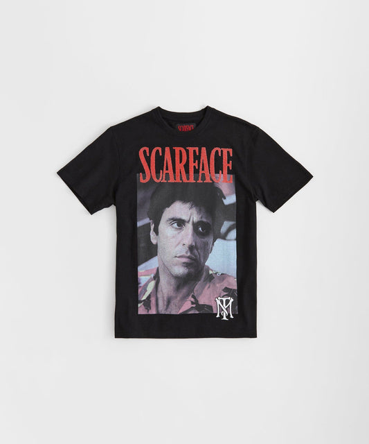 Reason Clothing Exclusive Scarface Glitter Sugar Print Short Sleeve Tee - Black