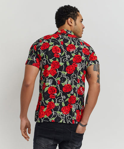 Reason Clothing Value Harper Shirt Allover Print Short Sleeve Button Down Shirt